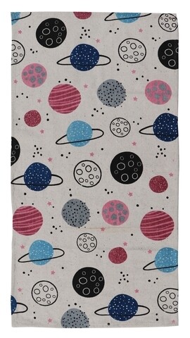 Covor pentru copii Planets Print, Heinner, 90x130 cm, bumbac, multicolor