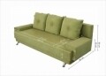 Canapea extensibila Roma Lux Green 205x90x86 cm, cu lada de depozitare