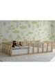 Pat pentru copii Kubra, Gauge Concept, 190x90x57 cm, lemn, nature