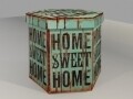 Taburet pliabil cu spatiu de depozitare Sweet Home, Heinner Home, 38 x 38 x 43 cm, PVC, albastru