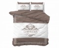 Lenjerie de pat dubla Luxurious Taupe, Royal Textile, 3 piese, 200 x 220 cm, 100% bumbac, taupe