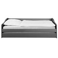 Pat multifunctional pentru o persoana, 90x200 cm, Leonie 23, Inter Link, lemn, gri