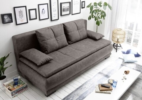 Canapea extensibila, Sophie, Brego 40 Espresso, 3 locuri, 208 x 93 x 105 cm, maro