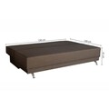 Canapea Extensibila Roma Dark Chocolate Magnolia 205x90x86 cm + lada de depozitare, maro/mov