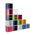 Raft modular cu usa, Composite Cube, Bizzotto, 35x29.5x35 cm, MDF laminat, galben