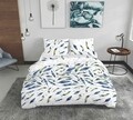 Lenjerie de pat dubla Feathers, Bedora, 4 piese, 180x200, 100% bumbac, multicolor