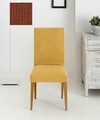 Set 2 huse scaun elastice bi-stretch, Dorian, inaltime spatar pana la 55 cm, caramiziu C/9