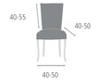 Set 2 huse scaun elastice bi-stretch, Sucre, inaltime spatar pana la 55 cm, ciocolata C/17