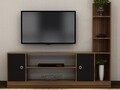 Comoda TV TOPRAK, Gauge Concept, 181x30x150 cm, PAL, aluna/negru