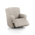 Husa fotoliu cu recliner elastica bi-stretch, Premium Roc, natural C/0