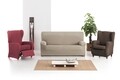 Husa fotoliu elastica bi-stretch, Arion, wing chair, maro C/7