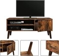Comoda TV cu 1 usa, Vasagle, 110 x 40 x 49.5 cm, PAL/lemn de arbore de cauciuc, maro