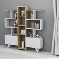 Biblioteca Asrin, Maison in Design, 130 x 22 x 140.8 cm, PAL, alb/natural