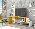 Mobilier living Raffline, 1 corp, 124x30x100 cm, PAL , galben