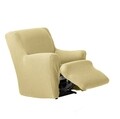 Husa fotoliu cu recliner elastica bi-stretch, Cora, bej C/1