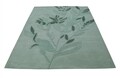 Covor Leaf Bedora, 80x150 cm, 100% lana, verde, finisat manual