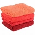 Set 4 prosoape de maini Red Delight, Hobby,  50 x 90 cm, 100% bumbac, rosu