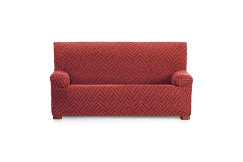 Husa canapea elastica bi-stretch, Argos, 3 locuri, caramiziu C/9