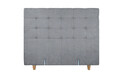 Pat matrimonial, Stockholm, Dots E, 160x200 cm, saltea tip Pocket, topper memory, Gri