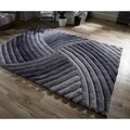 Covor Verge Furrow Grey, Flair Rugs, 160 x 230 cm, 100% poliester, gri