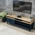 Comoda TV LINA, Gauge Concept, 150x35x54.6 cm, PAL, stejar/albastru