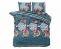 Lenjerie de pat dubla, Lana Turquoise, Sleeptime, 3 piese, cotton blended, multicolora