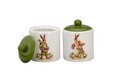 Set 2 recipiente Rabbit, Hermann Bauer, 9.2x12 cm, portelan, multicolor