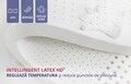 Pat matrimonial, Luxury Stockholm, 180x200 cm, saltea tip Pocket, topper latex, Crem
