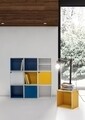 Raft modular, Composite Cube Shelf, Bizzotto, 35x29.5x35 cm, PAL laminat/MDF, galben