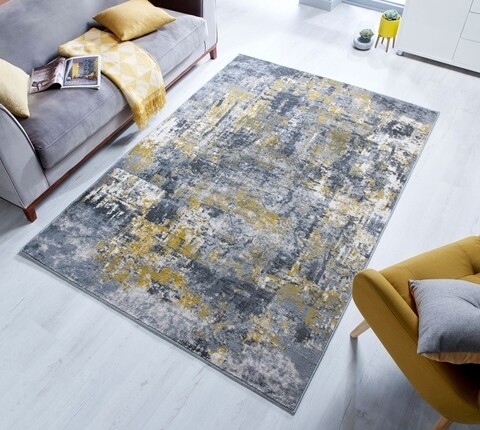 Covor Wonderlast Grey Ochre, Flair Rugs, 120 x 170 cm, polipropilena, multicolor