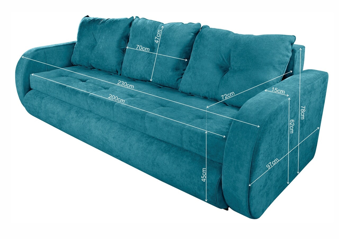 eleven law Occur Canapea extensibila Siena, 230x97x78 cm, cu lada de depozitare, Turcoaz - green-future.ro eleven law Occur Canapea extensibila Siena, 230x97x78 cm, cu lada de depozitare, Turcoaz - green-future.ro