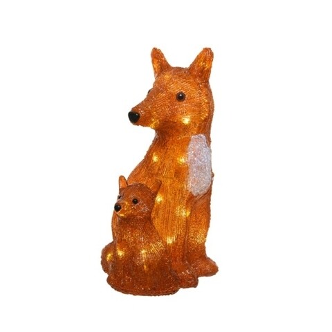 Decoratiune luminoasa pentru exterior Fox, Lumineo, 30 LED-uri, 21x20x34 cm