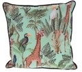 Perna decorativa Jungle, 45x45 cm, poliester, turcoaz