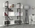 Biblioteca D2306OKTL160M101, Gauge Concept, 160x35x180 cm, PAL, alb