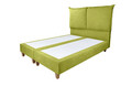 Pat matrimonial, Stockholm, Pillows E, 180x200 cm, saltea tip Pocket, topper memory, Verde