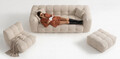 Canapea Bellezza, 3L, 233x104x72 cm, Bej sand