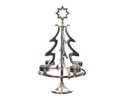 Suport pentru lumanari Tree, Decoris, 22 x 36 cm, aluminiu, argintiu