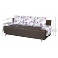 Canapea Extensibila Roma Dark Chocolate Magnolia 205x90x86 cm + lada de depozitare, maro/mov