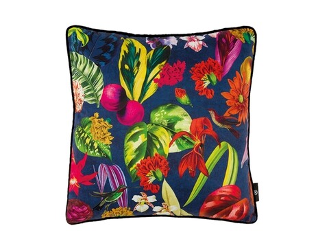 Perna decorativa, Christian Lacroix, Tropical Blue, 45x45 cm, catifea/bumbac, multicolor