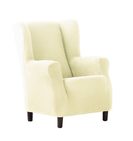 Husa fotoliu elastica bi-stretch, Cora, wing chair, natural C/0