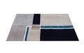Covor Sea Bedora, 80x150 cm, 100% lana, albastru, finisat manual