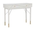 Consola Luxy, Mauro Ferretti, 100 x 40 x 79  cm, lemn de pin/fier, alb/auriu