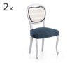 Set 2 huse scaun elastice bi-stretch, Premium Roc, albastru C/3