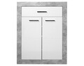 Pantofar, Finori, Wien 41, 80 x 102 x 35 cm, PAL, alb/gri