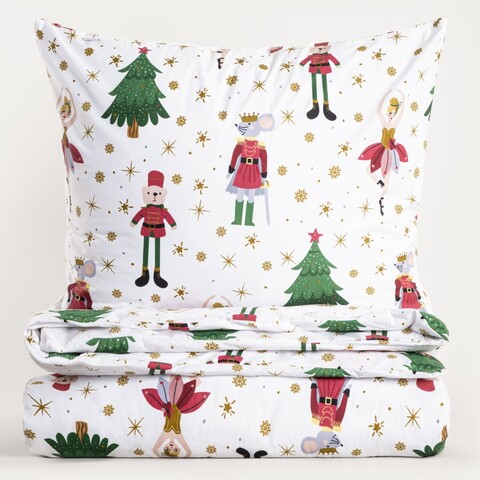 Lenjerie de pat dubla Licola, Homla, 3 piese, 160x200 cm, microfibra din poliester, multicolor