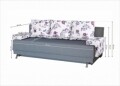 Canapea Extensibila Roma Grey Magnolia 205x90x86 cm, cu lada de depozitare