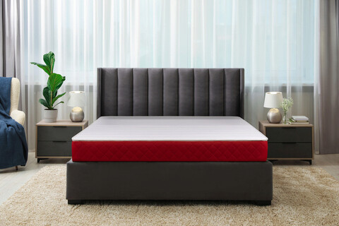 Saltea ortopedica, Green Future, Red Line, 140x190 cm, h 18 cm, spuma poliuretanica, reversibila, medie