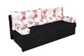 Canapea extensibila Alfi Anthracite 192x80x77 cm cu lada de depozitare, Roses Flower