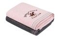 Set 2 prosoape de baie, Beverly Hills Polo Club, 405 Dark Grey Pink, 70 x 140 cm, 100% bumbac