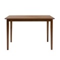 Set dining/bucatarie Nilda Pakoworld, masa cu 4 scaune, 112x72x74 cm, MDF, walnut/maro